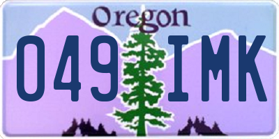 OR license plate 049IMK