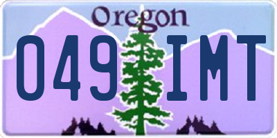 OR license plate 049IMT