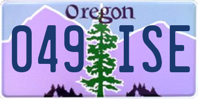 OR license plate 049ISE
