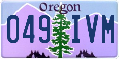 OR license plate 049IVM