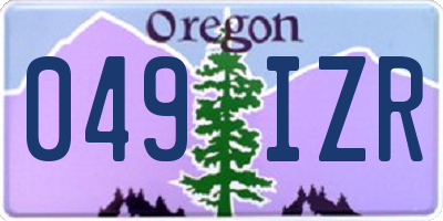 OR license plate 049IZR