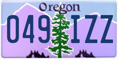 OR license plate 049IZZ