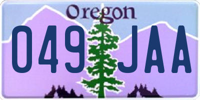 OR license plate 049JAA