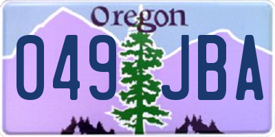 OR license plate 049JBA