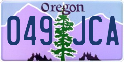 OR license plate 049JCA