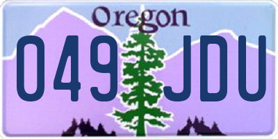 OR license plate 049JDU