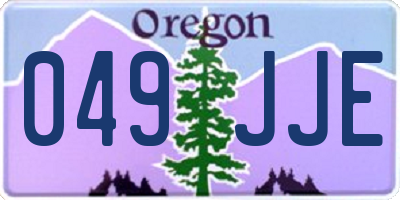 OR license plate 049JJE