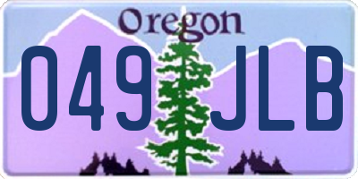 OR license plate 049JLB