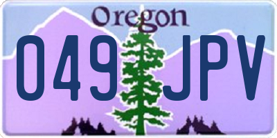 OR license plate 049JPV