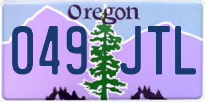 OR license plate 049JTL