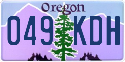 OR license plate 049KDH