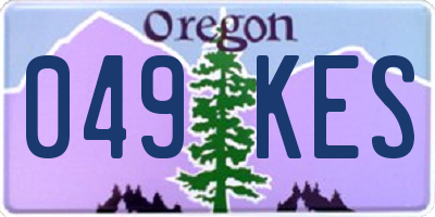 OR license plate 049KES