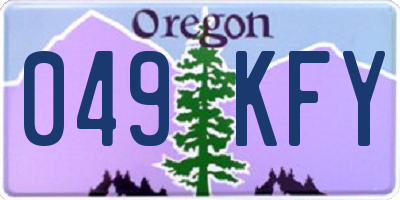 OR license plate 049KFY