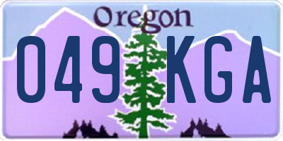 OR license plate 049KGA