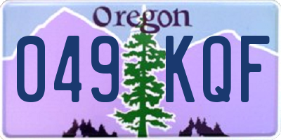 OR license plate 049KQF