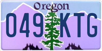 OR license plate 049KTG