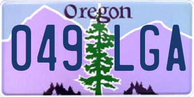 OR license plate 049LGA