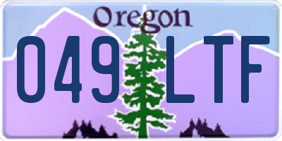 OR license plate 049LTF