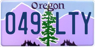 OR license plate 049LTY