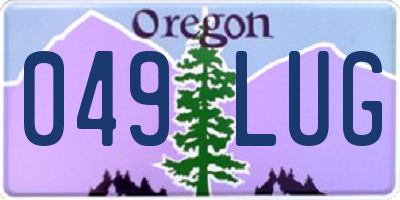 OR license plate 049LUG