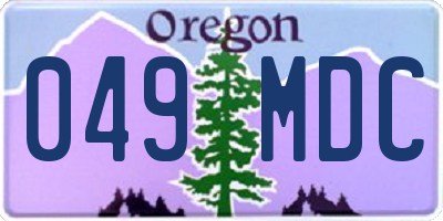 OR license plate 049MDC