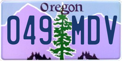OR license plate 049MDV