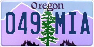 OR license plate 049MIA