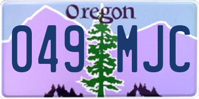 OR license plate 049MJC