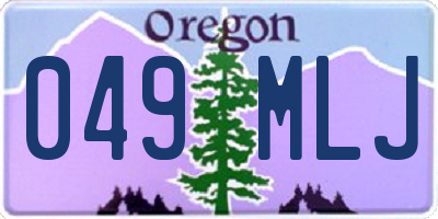 OR license plate 049MLJ
