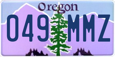 OR license plate 049MMZ