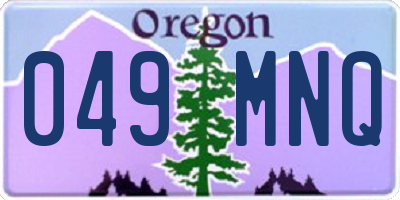 OR license plate 049MNQ