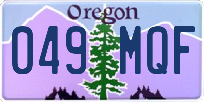 OR license plate 049MQF