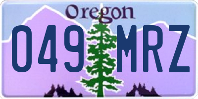 OR license plate 049MRZ