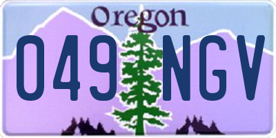 OR license plate 049NGV