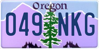 OR license plate 049NKG