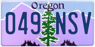 OR license plate 049NSV