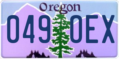 OR license plate 049OEX
