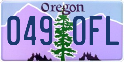OR license plate 049OFL