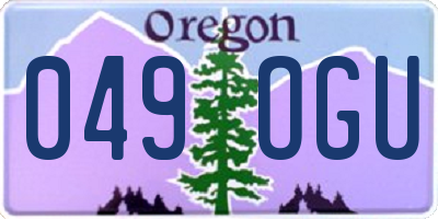OR license plate 049OGU