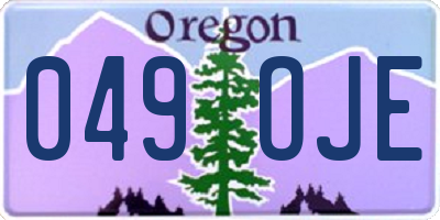 OR license plate 049OJE