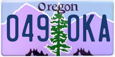 OR license plate 049OKA