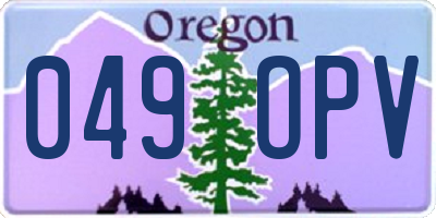 OR license plate 049OPV