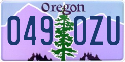 OR license plate 049OZU
