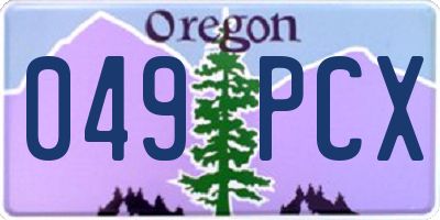 OR license plate 049PCX