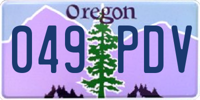 OR license plate 049PDV