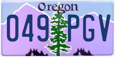 OR license plate 049PGV