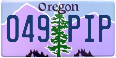 OR license plate 049PIP