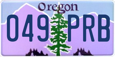 OR license plate 049PRB