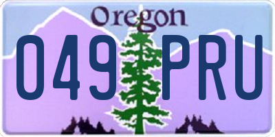 OR license plate 049PRU