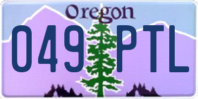 OR license plate 049PTL